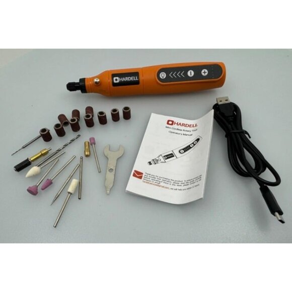 New Mini Cordless Rotary Tool Kit, 5-Speed and USB Charging with 61 Accessories - Picture 2 of 2